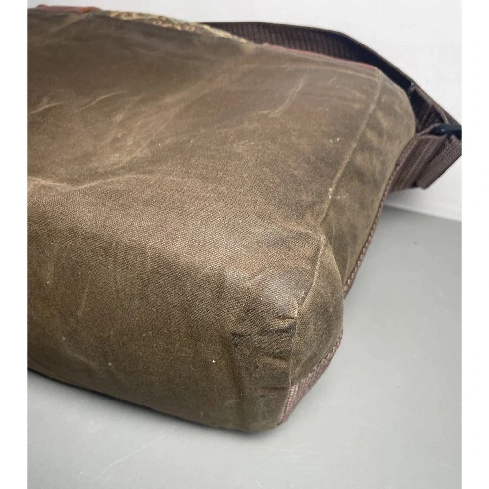 Porteen Gear  Leather Canvas Camera Bag Tapestry Messenger Bag Satchel